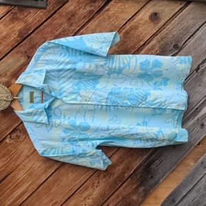 Regent Street Shirt short sleeve tropical floral Hawaiian Medium